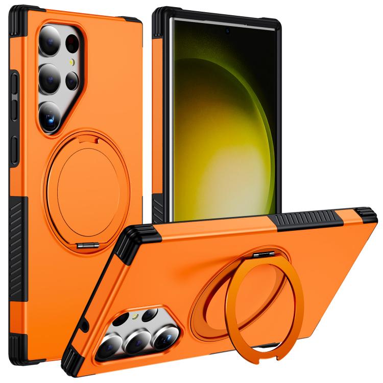 Custodia per telefono con supporto magnetico girevole a 360°, For Galaxy S24 Ultra 5G, For Galaxy S23 Ultra 5G