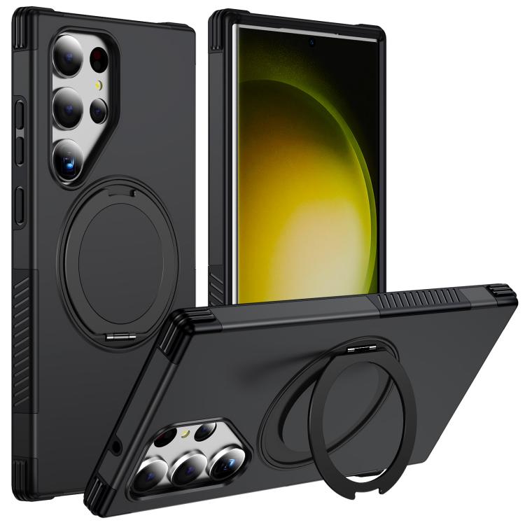 Custodia per telefono con supporto magnetico girevole a 360°, For Galaxy S24 Ultra 5G, For Galaxy S23 Ultra 5G