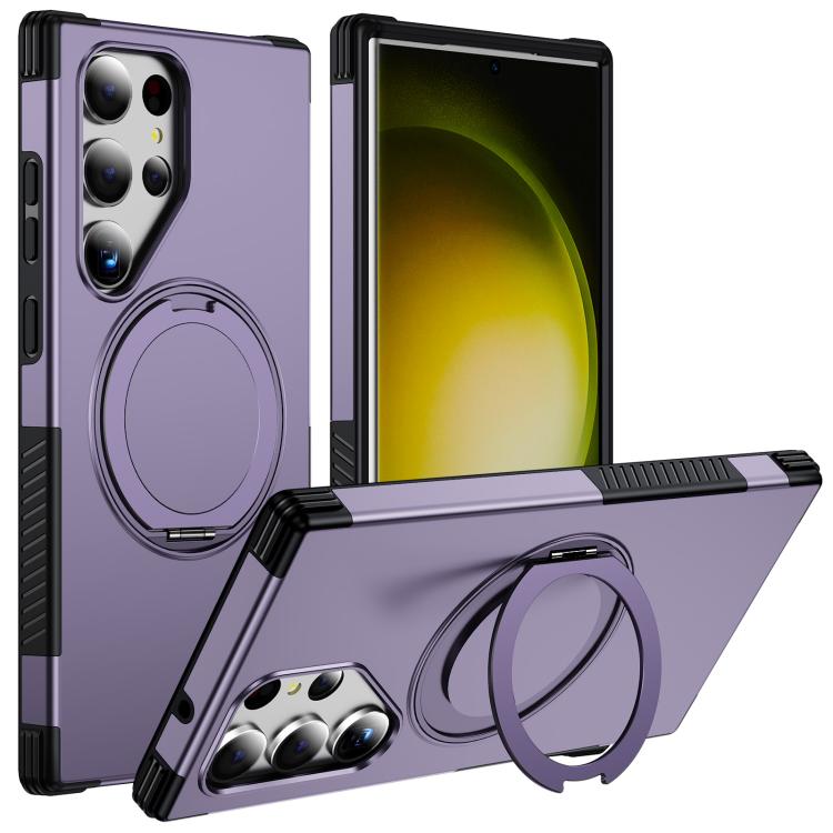 Custodia per telefono con supporto magnetico girevole a 360°, For Galaxy S24 Ultra 5G, For Galaxy S23 Ultra 5G
