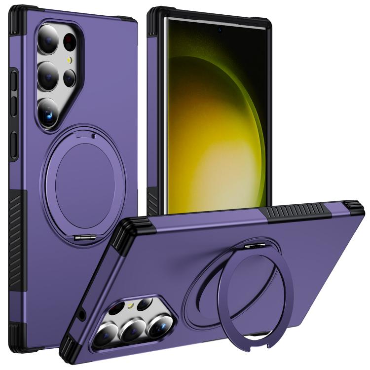 Custodia per telefono con supporto magnetico girevole a 360°, For Galaxy S24 Ultra 5G, For Galaxy S23 Ultra 5G