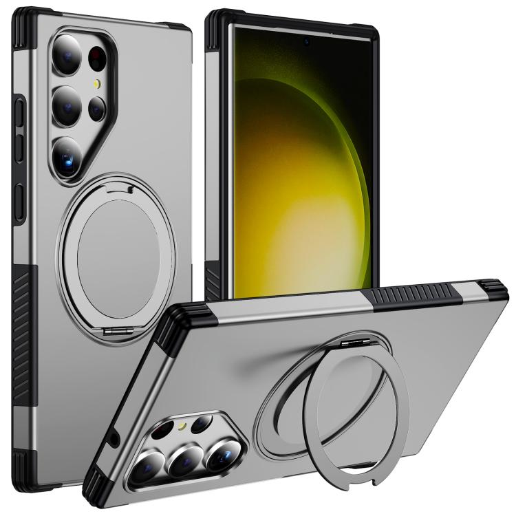 Custodia per telefono con supporto magnetico girevole a 360°, For Galaxy S24 Ultra 5G, For Galaxy S23 Ultra 5G