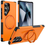 Custodia per telefono con supporto magnetico girevole a 360°, For Galaxy S24 Ultra 5G, For Galaxy S23 Ultra 5G