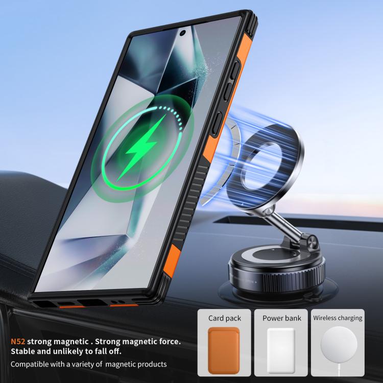 Custodia per telefono con supporto magnetico girevole a 360°, For Galaxy S24 Ultra 5G, For Galaxy S23 Ultra 5G