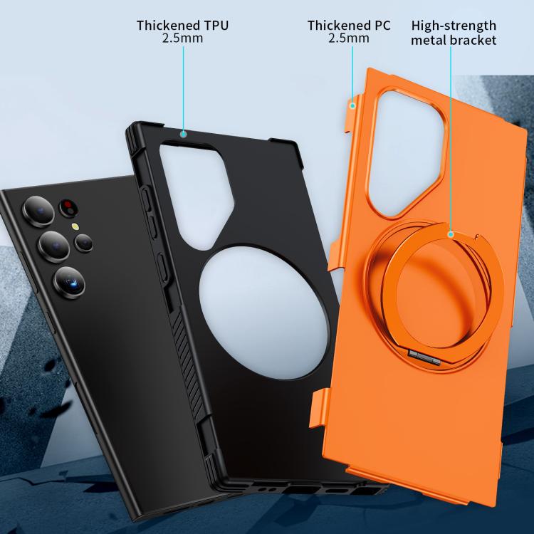 Custodia per telefono con supporto magnetico girevole a 360°, For Galaxy S24 Ultra 5G, For Galaxy S23 Ultra 5G