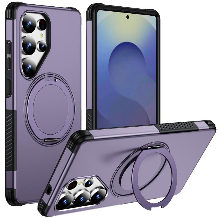 Custodia per telefono con supporto magnetico girevole a 360°, For Galaxy S26 Ultra 5G, For Galaxy S26 5G, For Galaxy S25 Ultra 5G