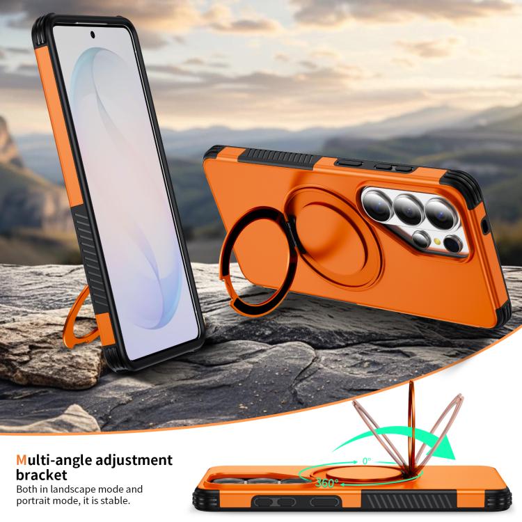 Custodia per telefono con supporto magnetico girevole a 360°, For Galaxy S26 Ultra 5G, For Galaxy S26 5G, For Galaxy S25 Ultra 5G
