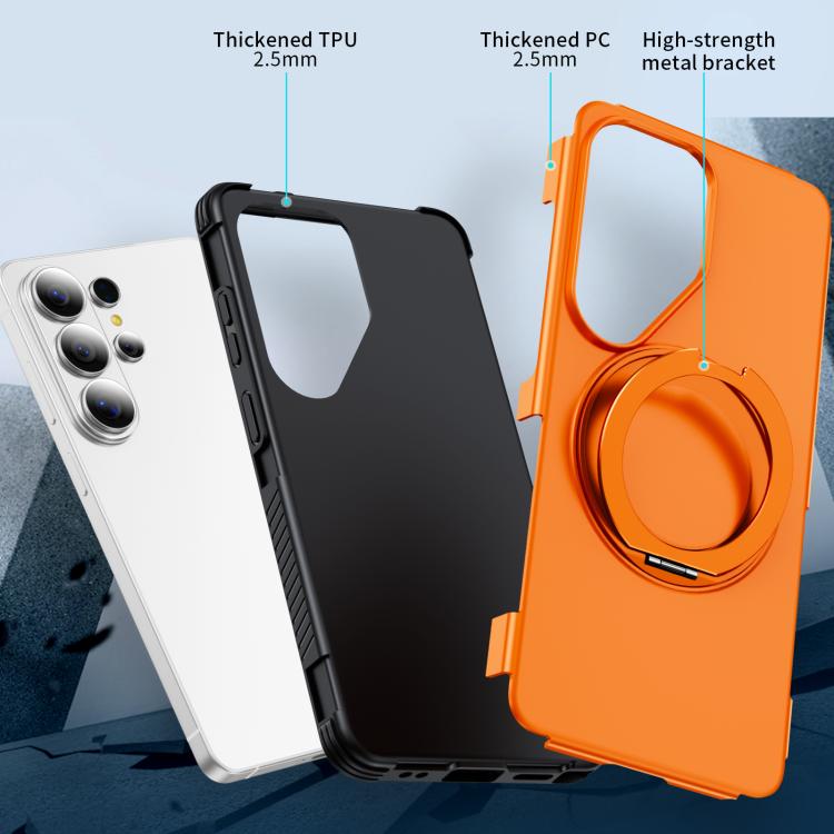 Custodia per telefono con supporto magnetico girevole a 360°, For Galaxy S26 Ultra 5G, For Galaxy S26 5G, For Galaxy S25 Ultra 5G