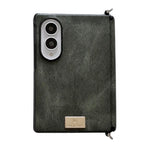 Custodia per telefono con targhetta personalizzata, chiusura laterale con fibbia magnetica e motivo Crazy Horse., For Galaxy Z Fold8 5G