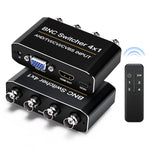 NK-H42 4 in 1 BNC Switcher, Supports AHD / TVI / CVI / CVBS Coaxial CCTV Signals / Simultaneous HDMI / VGA Output, NK-H42