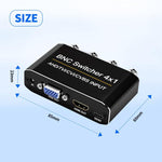 NK-H42 4 in 1 BNC Switcher, Supports AHD / TVI / CVI / CVBS Coaxial CCTV Signals / Simultaneous HDMI / VGA Output, NK-H42