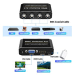 NK-H42 4 in 1 BNC Switcher, Supports AHD / TVI / CVI / CVBS Coaxial CCTV Signals / Simultaneous HDMI / VGA Output, NK-H42