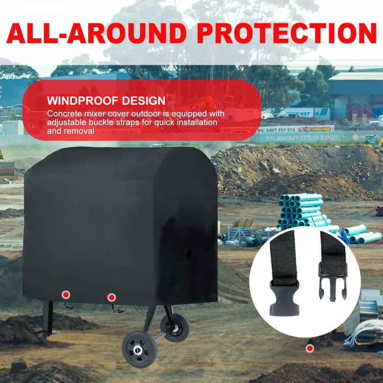 Outdoor Cement Mixer Cover Dustproof Waterproof Sunproof Protective Cover, 210D Oxford Cloth, 420D Oxford Cloth, 600D Oxford Cloth