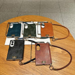 Custodia per telefono con targhetta personalizzata, motivo Crazy Horse, asse magnetico e fibbia laterale galvanizzata, con cinturino da polso., For Galaxy Z Fold8 5G
