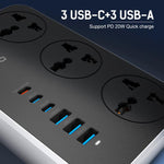 LDNIO SC3604C 2500W 6 x USB Ports 3 x AC Universal Power Socket, Cable Length: 2m, US Plug, EU Plug, UK Plug