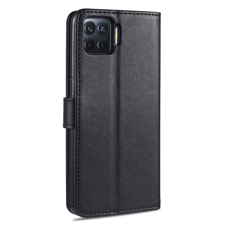 Custodia in pelle a conchiglia orizzontale con struttura in pelle di pecora AZNS con supporto, slot per carte e portafoglio, For OPPO F17 Pro / A93, For OPPO Realme 7 4G