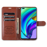 Custodia in pelle a conchiglia orizzontale con struttura in pelle di pecora AZNS con supporto, slot per carte e portafoglio, For OPPO F17 Pro / A93, For OPPO Realme 7 4G