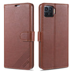 Custodia in pelle a conchiglia orizzontale con struttura in pelle di pecora AZNS con supporto, slot per carte e portafoglio, For OPPO F17 Pro / A93, For OPPO Realme 7 4G