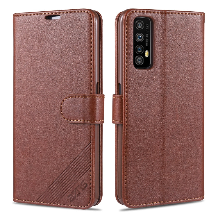 Custodia in pelle a conchiglia orizzontale con struttura in pelle di pecora AZNS con supporto, slot per carte e portafoglio, For OPPO F17 Pro / A93, For OPPO Realme 7 4G