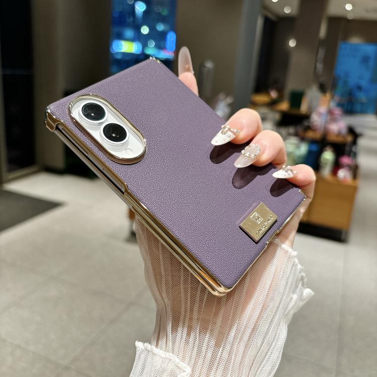 Custodia per telefono con targhetta testurizzata e asse centrale magnetico galvanizzato a forma di supercar, For Galaxy Z Fold8 5G