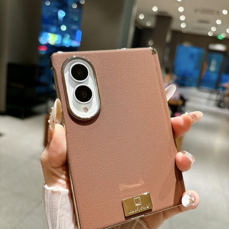 Custodia per telefono con targhetta testurizzata e asse centrale magnetico galvanizzato a forma di supercar, For Galaxy Z Fold8 5G