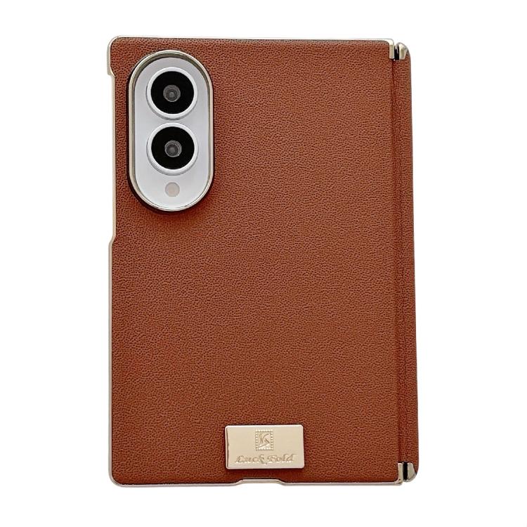 Custodia per telefono con targhetta testurizzata e asse centrale magnetico galvanizzato a forma di supercar, For Galaxy Z Fold8 5G