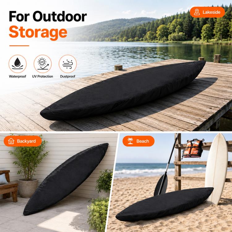 Outdoor Kayak 210D Oxford Cloth Sunproof Waterproof Protective Cover, 2.1-2.5m Boat, 2.6-3m Boat, 3.6-4m Boat, 4.6-5m Boat, 5.6-6m Boat, 3.1-3.5m Boat, 4.1-5m Boat