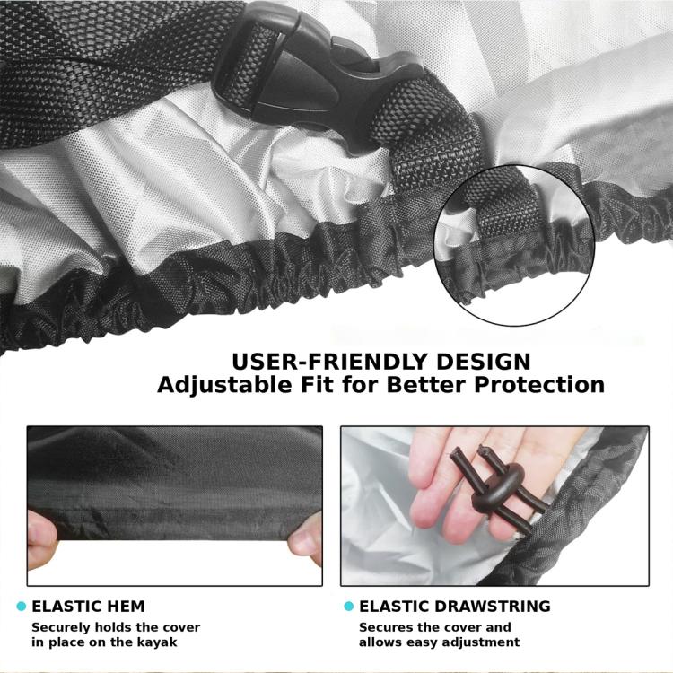 Outdoor Kayak 210D Oxford Cloth Sunproof Waterproof Protective Cover, 2.1-2.5m Boat, 2.6-3m Boat, 3.6-4m Boat, 4.6-5m Boat, 5.6-6m Boat, 3.1-3.5m Boat, 4.1-5m Boat