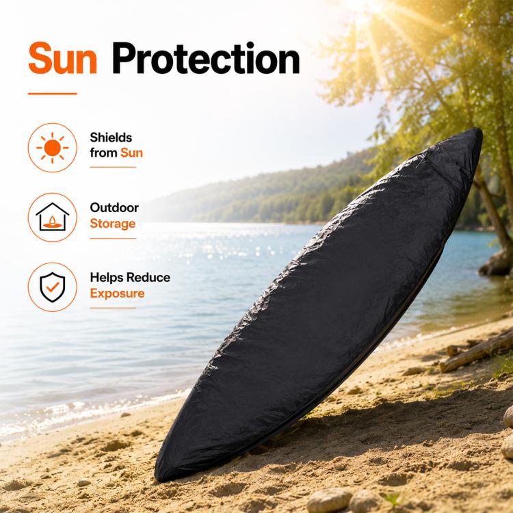 Outdoor Kayak 210D Oxford Cloth Sunproof Waterproof Protective Cover, 2.1-2.5m Boat, 2.6-3m Boat, 3.6-4m Boat, 4.6-5m Boat, 5.6-6m Boat, 3.1-3.5m Boat, 4.1-5m Boat