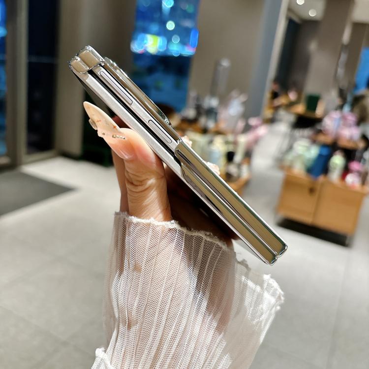 Custodia per telefono in ecopelle con targhetta galvanizzata, asse centrale magnetico e design a diamante., For Galaxy Z Fold8 5G