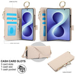 Portafoglio multifunzionale con anello a tracolla e custodia per telefono in pelle., For Galaxy Z Fold8 Ultra 5G