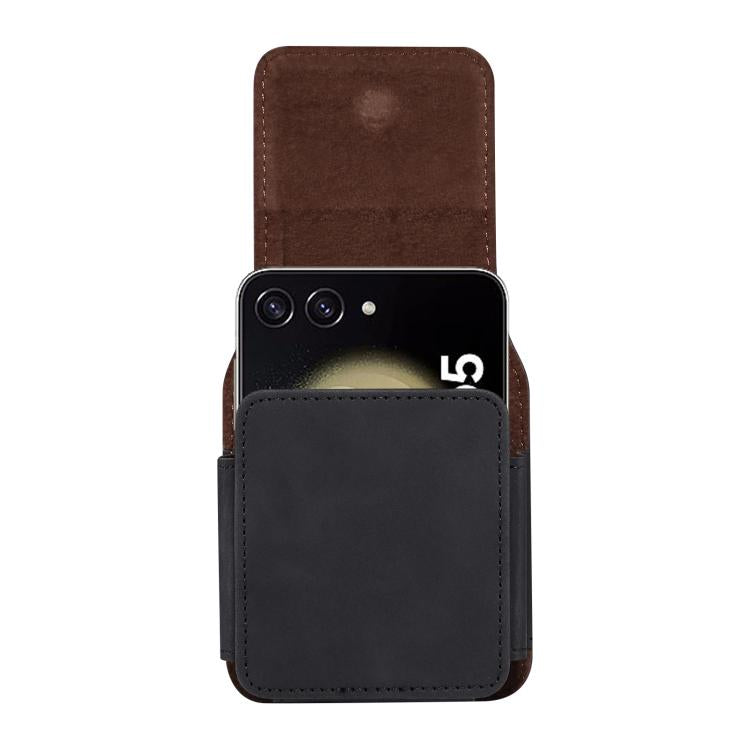 Custodia per telefono da appendere in vita con texture effetto pelle., For Galaxy Z Flip8 / Flip7 5G