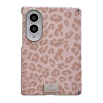 Targhetta con nome, asse centrale elettrolitico, custodia per telefono con stampa leopardata argento nebbia, magnete, argento, nebbia., For Galaxy Z Fold8 5G