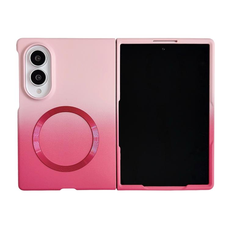 Custodia magnetica per telefono con sfumatura rosa effetto pelle, For Galaxy Z Fold8 5G, For Galaxy Z Fold8 Ultra 5G, For Galaxy Z Flip8 5G, For Galaxy Z Fold7 5G, For Galaxy Z Flip7 5G, For Galaxy Z Fold6 5G, For Galaxy Z Fold5 5G