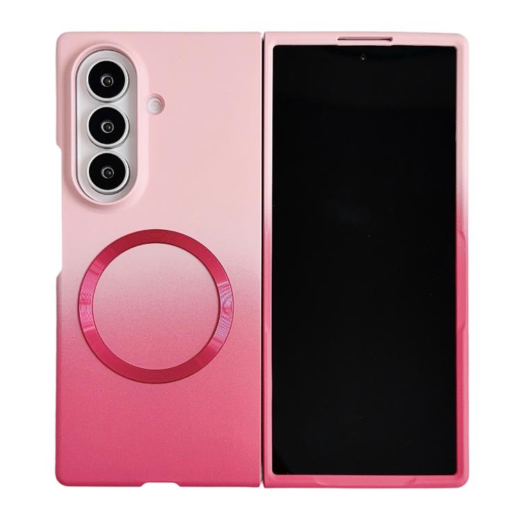 Custodia magnetica per telefono con sfumatura rosa effetto pelle, For Galaxy Z Fold8 5G, For Galaxy Z Fold8 Ultra 5G, For Galaxy Z Flip8 5G, For Galaxy Z Fold7 5G, For Galaxy Z Flip7 5G, For Galaxy Z Fold6 5G, For Galaxy Z Fold5 5G