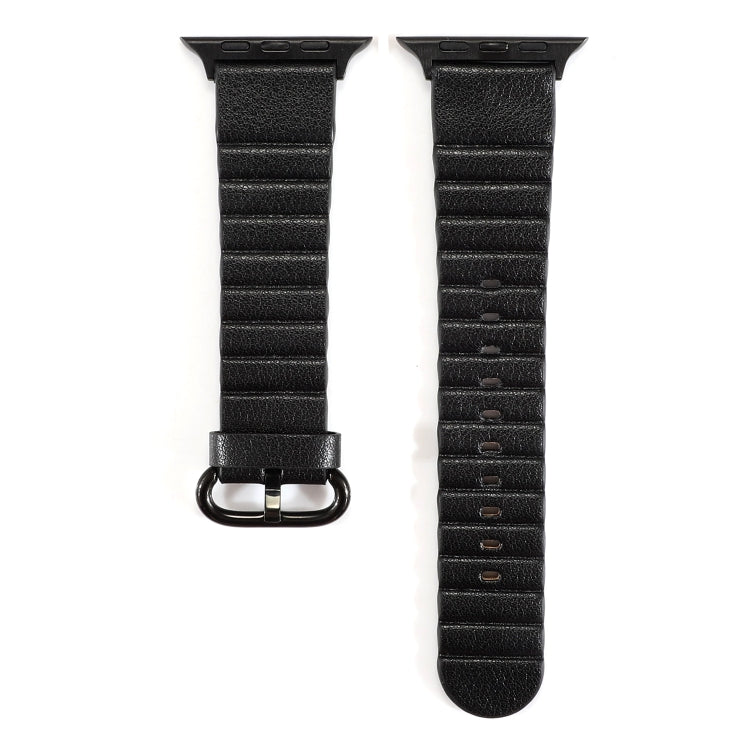 Cinturino in pelle con fibbia per Apple Watch 41mm e 44mm