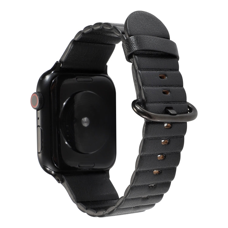 Cinturino in pelle con fibbia per Apple Watch 41mm e 44mm