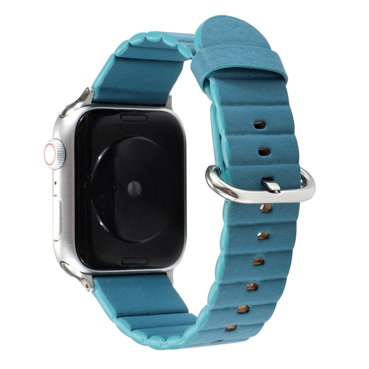 Cinturino in pelle con fibbia per Apple Watch 41mm e 44mm