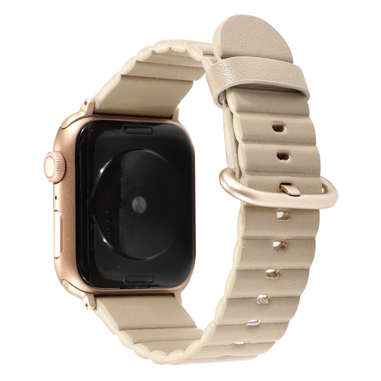 Cinturino in pelle con fibbia per Apple Watch 41mm e 44mm