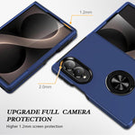 Custodia magnetica per telefono in PC + TPU con anello di supporto invisibile, For Galaxy Z Fold8 5G, For Galaxy Z Fold8 Ultra 5G