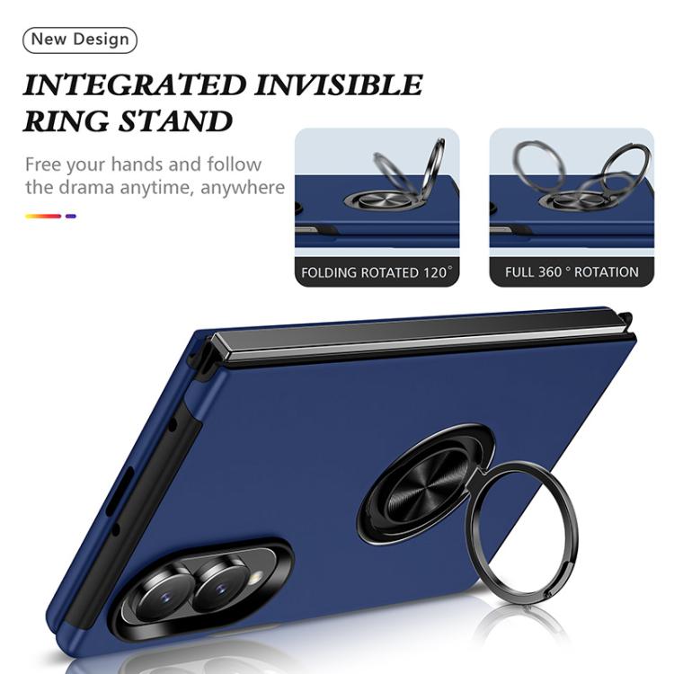 Custodia magnetica per telefono in PC + TPU con anello di supporto invisibile, For Galaxy Z Fold8 5G, For Galaxy Z Fold8 Ultra 5G