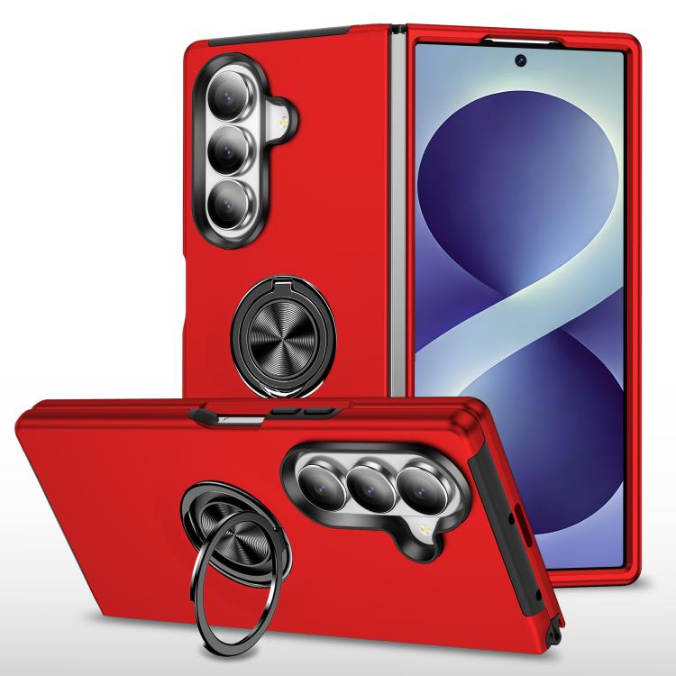 Custodia magnetica per telefono in PC + TPU con anello di supporto invisibile, For Galaxy Z Fold8 5G, For Galaxy Z Fold8 Ultra 5G