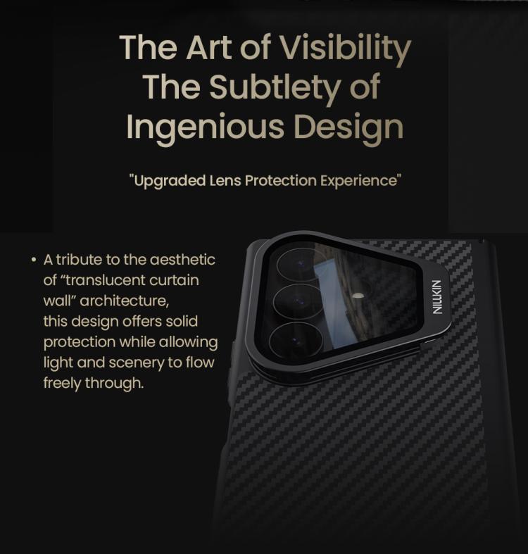 NILLKIN Custodia magnetica per telefono CamShield in CarboProp nero traslucido, For Galaxy Z Fold8 Ultra 5G