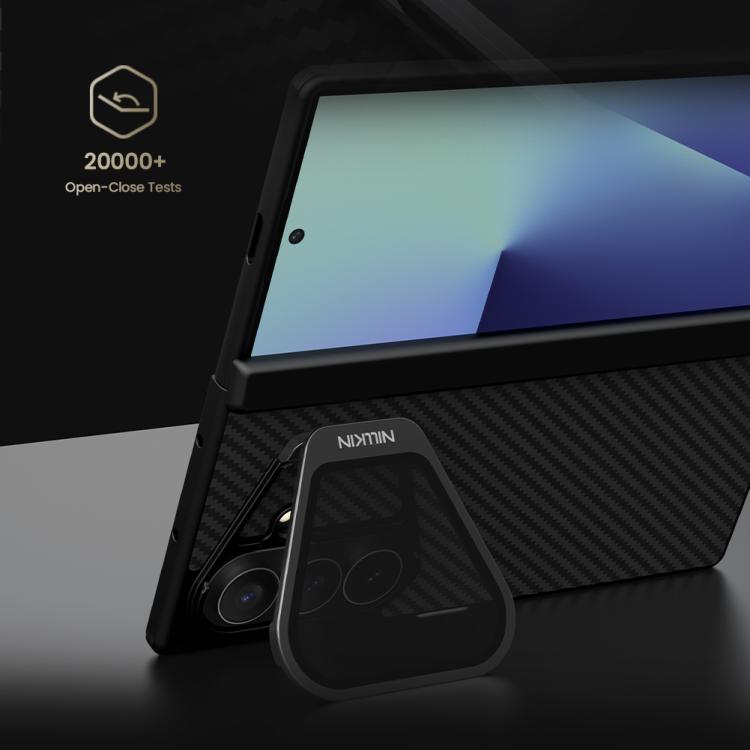 NILLKIN Custodia magnetica per telefono CamShield in CarboProp nero traslucido, For Galaxy Z Fold8 Ultra 5G