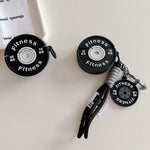 Custodia per auricolari AirPods 4 a forma di manubrio 3D per fitness., Only Case, with Charm and Lanyard Set