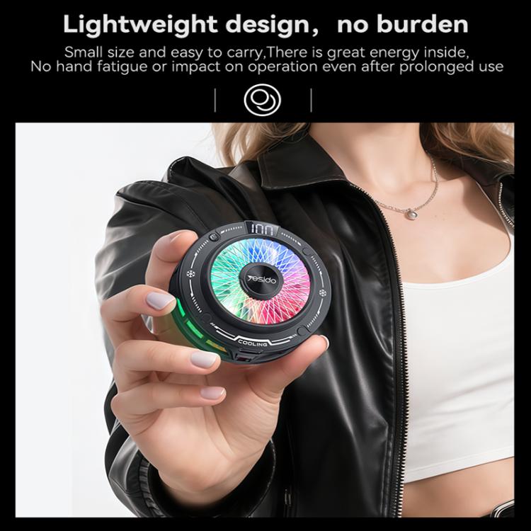 Dissipatore per cellulari a semiconduttore Yesido C324 con illuminazione RGB colorata, C324