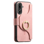 Portafoglio con cerniera ad anello, protezione RFID, custodia per telefono in pelle MagSafe, For Galaxy M56 5G