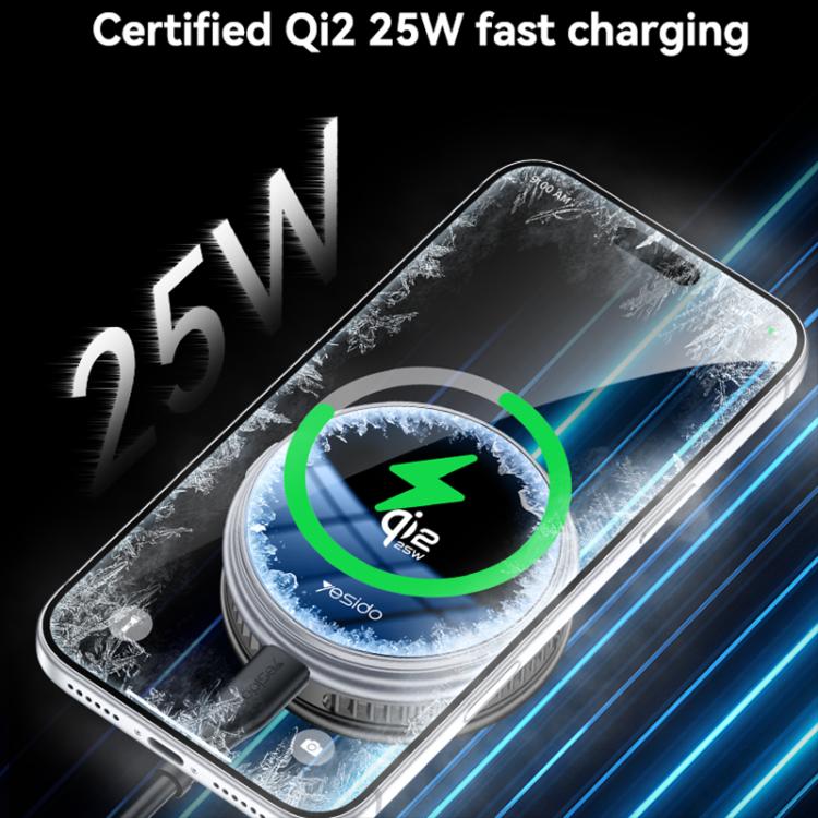 Caricabatterie wireless da tavolo Yesido C325 Qi2 da 25 W