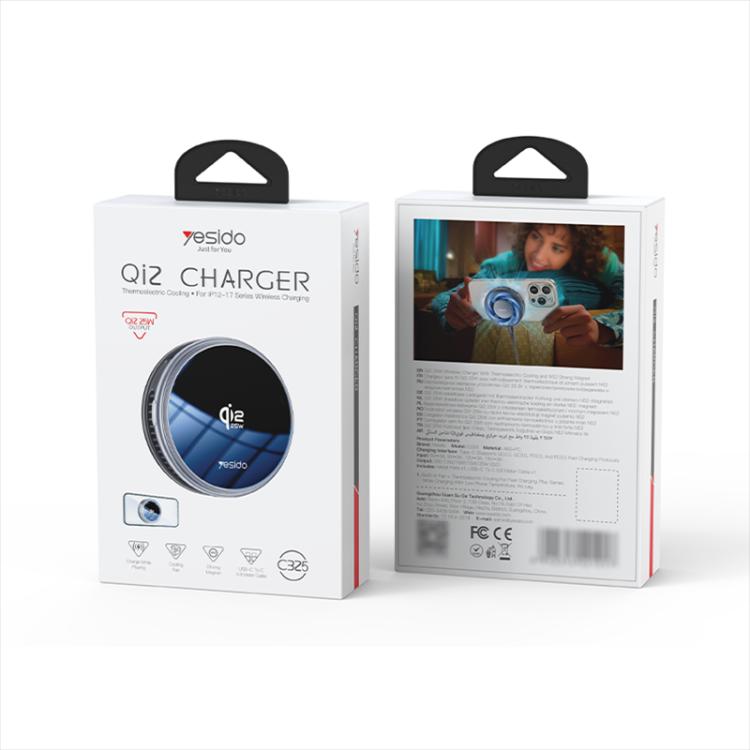 Caricabatterie wireless da tavolo Yesido C325 Qi2 da 25 W