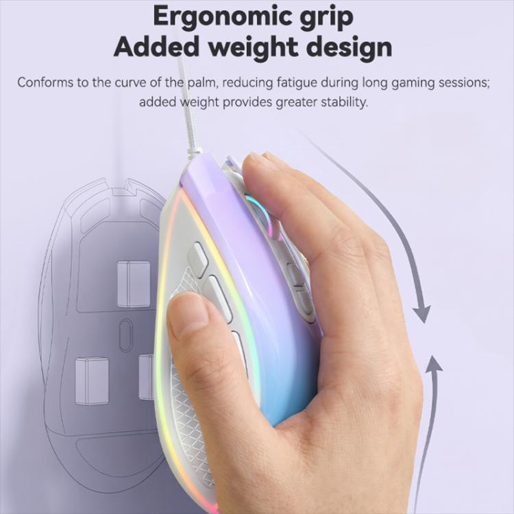 Yesido KB51 USB 7200DPI RGB Gradient Wired Gaming Mouse