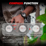 NORTH EDGE THARSIS Outdoor Waterproof Men Carbon Fiber Smart Sports Watch